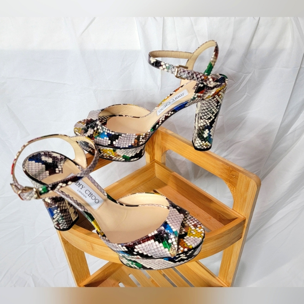 Jimmy Choo peachy 105 rainbow heels
